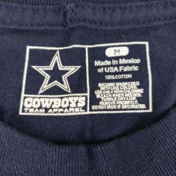 Cowboys Team Apparel NFL Dallas Cowboys T-Shirt Mens Medium Navy Blue Football - Picture 4 of 6